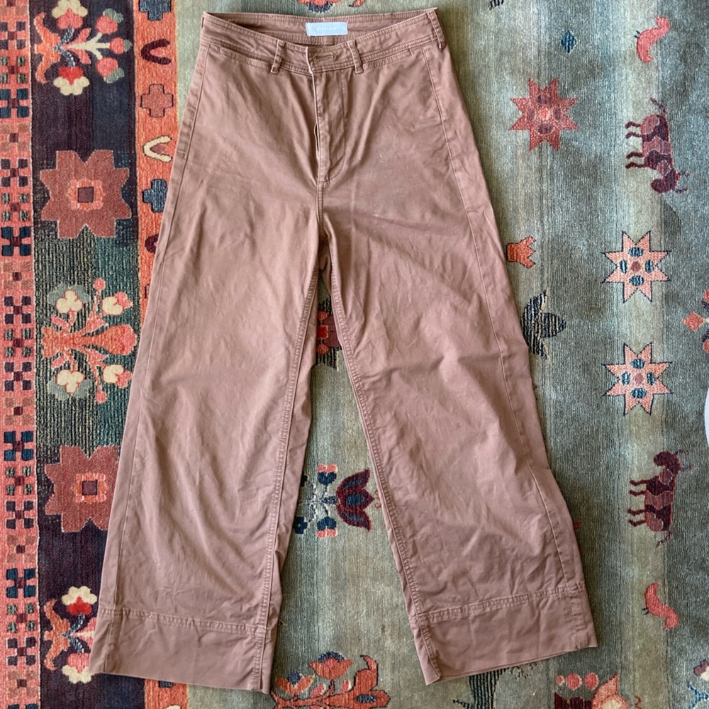 Everlane wide leg cropped trousers size 2